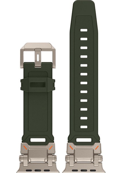 Apple Watch 11 10 46MM 9 8 7 6 Se Ultra Uyumlu 49-46-45-44-42MM Metal Pimli Tokalı Premium Silikon Kordon – Dayanıklı Spor Rubber Kayış