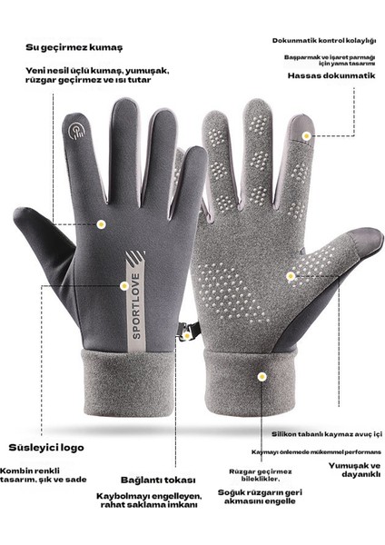 Kışlık Isıtmalı Açık Hava Erkek Kadın Bisikletçilere Yönlendirilen Geçirmez Su Geçirmez Eldiven (Yurt Dışından) fiyatları