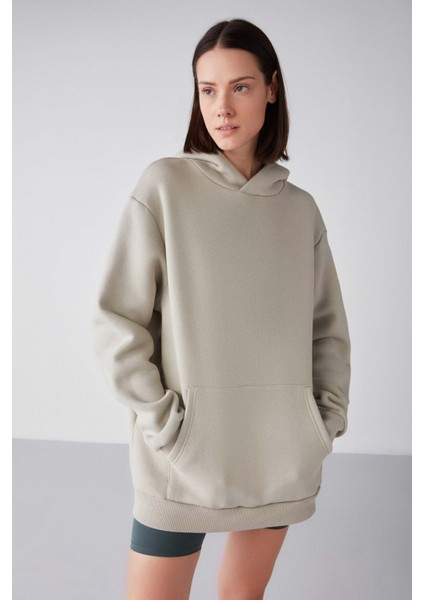 Glada Regular Relaxed Taş Rengi Sweatshirt fırsatları