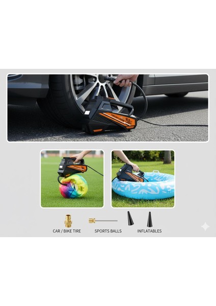 Premium Dijital Hava Kompresörü(Çakmaklık) 150 Psı Ayarlanabilir Basınç ve Aydınlatma fırsatları