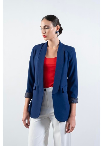 Orsilda Şal Yakada Gül Detaylı Ceket Saks fiyatları