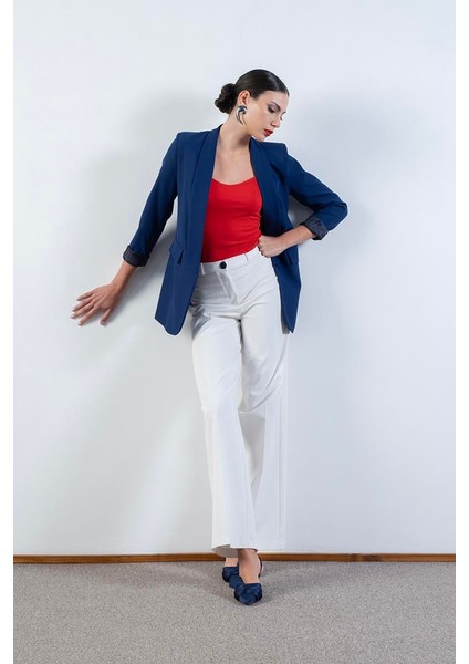 Orsilda Şal Yakada Gül Detaylı Ceket Saks fırsatları