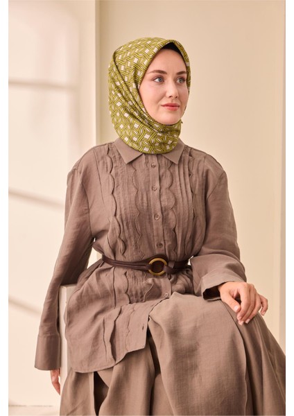 Twill Ipek Eşarp - 11479-04 Fıstık modelleri