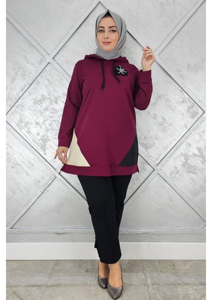 Kadın Kombinli Kapüşonlu Tesettür Tunik modelleri