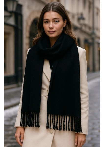 Kadın Basic Ekru Püsküllü Buklet Atkı - Şal fiyatları