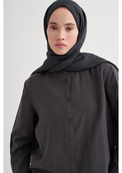 Elenora Monogram Floş Şal Antrasit indirimleri