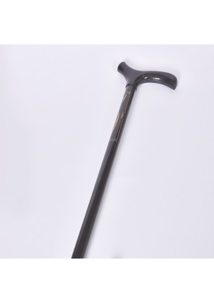 Asansörlü Ayarlanabilir Metal Baston (Siyah)