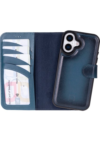 iPhone 17 Uyumlu Hakiki Deri Magsafe ve Rfıd Koruma Özellikli Çıkarılabilir Cüzdanlı Kılıf
