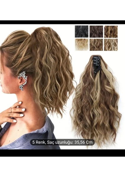 Saç Peruk Kadın Erkek Postiş At Kuyrugu Isıya Dayanıklı Fiber Günlük Saç Özel Gün Saçı