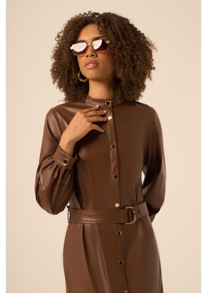 Bayan Deri Elbise Acı Kahve 31225 fiyatları