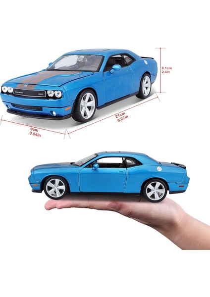 Maisto 1 24 Dodge Challenger Srt8 Mavi Diecast Metal Araba Modeli Özel Koleksiyon Oyuncak fiyatları