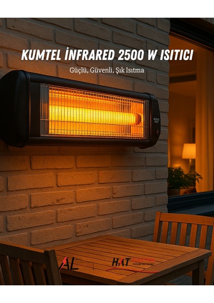 Infrared 2500 W Isıtıcı Duvar Tipi