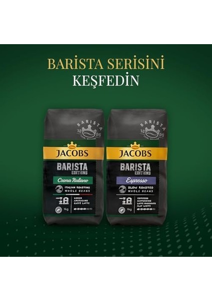 Jacobs Barista Editions Espresso Çekirdek Kahve, 1 kg modelleri