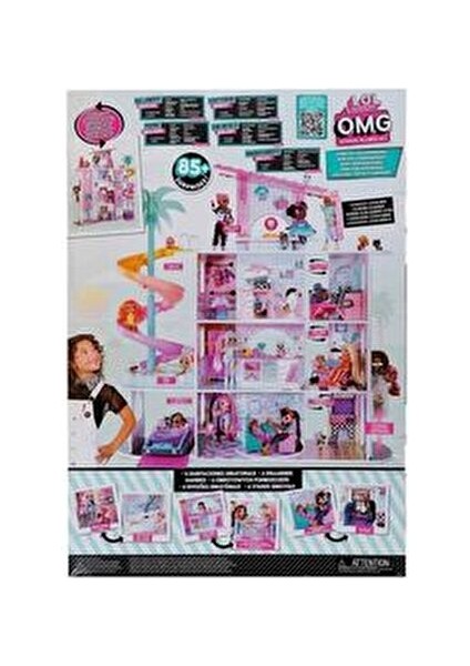 Surprise OMG Sürprizler Evi 10 Oda ve Yüzme Havuzuyla Eğlenceli Oyun Seti