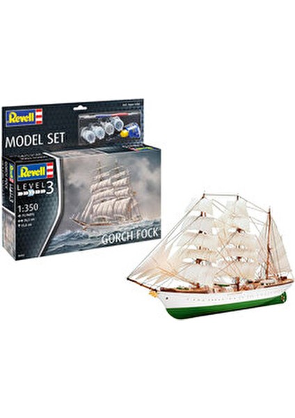 Gorch Fock Yelkenli Gemi Maketi 1:350 Ölçek Plastik Malzeme ile 75 Parça indirimleri