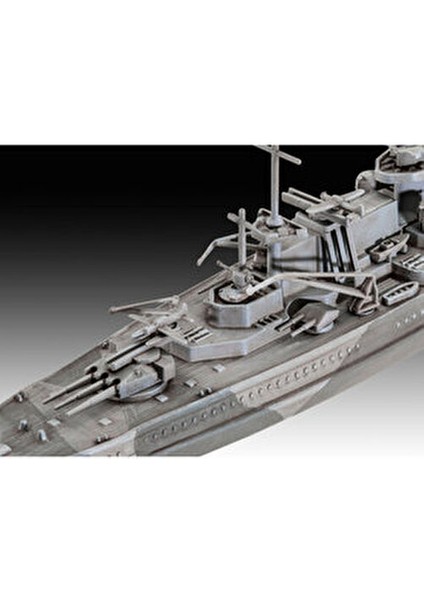 Model Set Gemi Gneisenau 1:1200 Ölçekli Kağıt Malzeme ile 48 Parça Model Seti