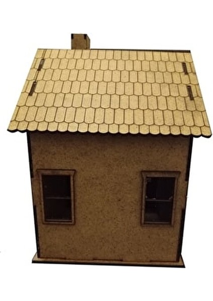 Bahçeli Ev Ahşap Maket 240x215x170 mm 8 Yaş ve Üzeri İçin Eğlenceli Hediye
