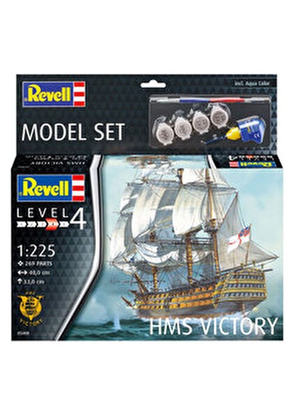 HMS Victory Maket Seti Ahşap Malzeme ile 1:225 Ölçek 269 Parça Detaylı Model
