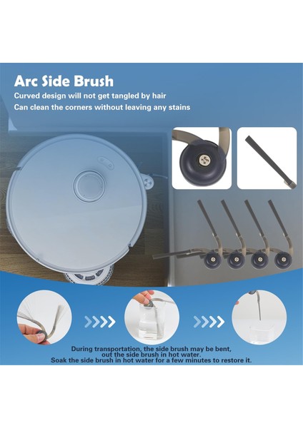 Qrevo CURV/P20 Pro Robot Süpürge Ana Yan Fırça Filtre Paspas Bezi Toz Torbası Aksesuarları (Yurt Dışından) fırsatları