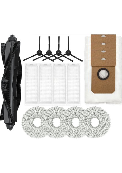 Karingbee S7 Omni Robot Süpürge Yedek Parçaları Aksesuar Seti Ana Yan Fırça Paspas Toz Torbası (Yurt Dışından)