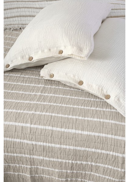 Lüks Multi Muslin %100 Pamuk Çift Kişillik Yatak Örtüsü 230X250 cm Battal Boy 2 Yastıklı fiyatları