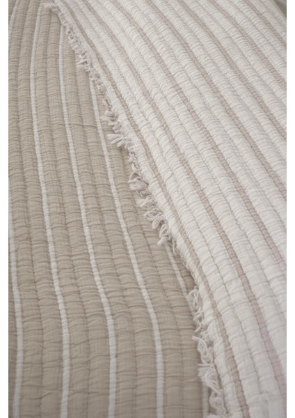 Lüks Multi Muslin %100 Pamuk Çift Kişillik Yatak Örtüsü 230X250 cm Battal Boy 2 Yastıklı modelleri