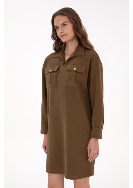 Kadın Haki Elbise (Örme) 50318191-VR027 fiyatları