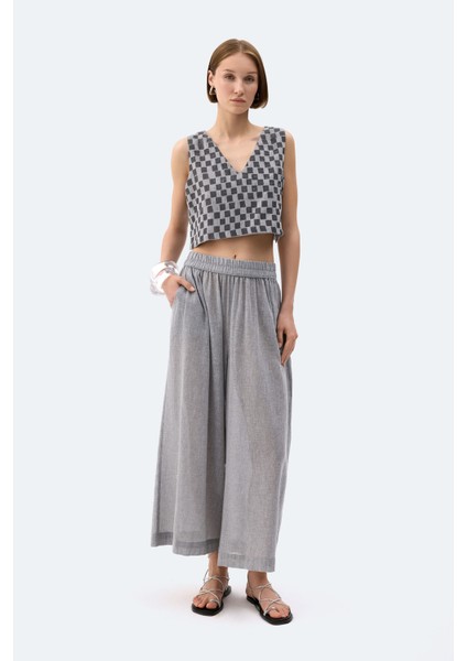 Dama Desenli Crop Bluz fiyatları