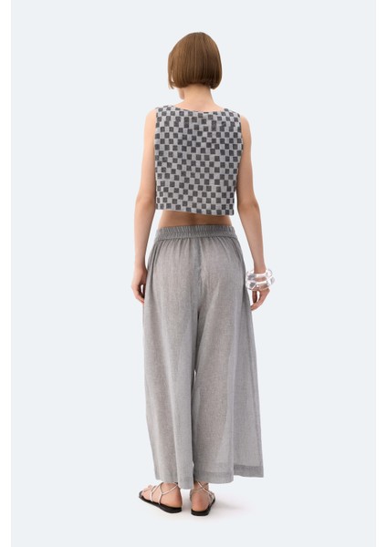 Dama Desenli Crop Bluz modelleri