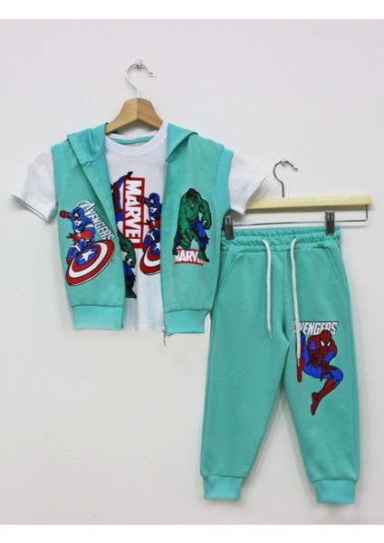 Erkek Çocuk Baskılı Kapşonlu 2/8 Yaş Eşofman Takımı fırsatları