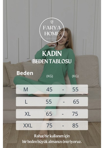 Pamuklu Kalın Kışlık Interlok Şeritli Uzun Kollu Örme Pijama Takımı fırsatları