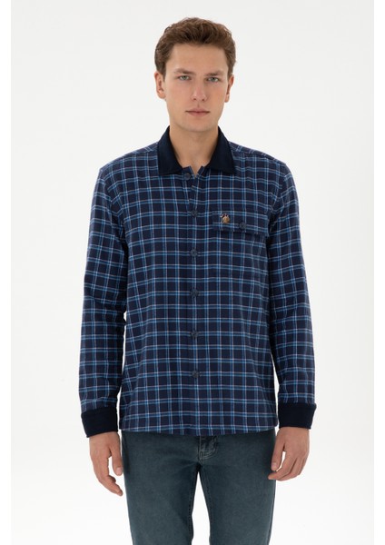 Erkek Indigo Gömlek Desenli 50316574-VR028 modelleri