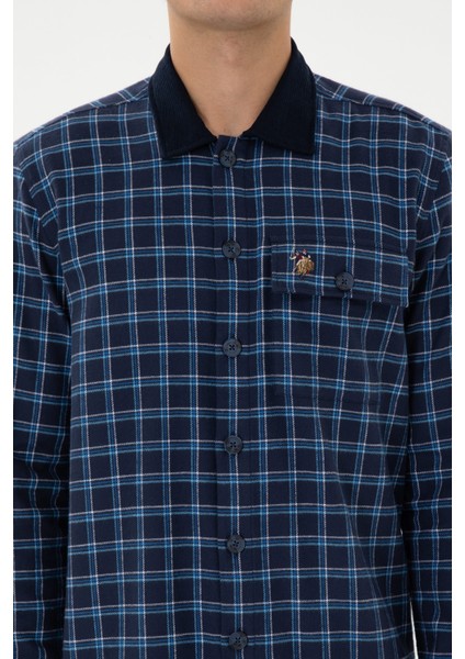 Erkek Indigo Gömlek Desenli 50316574-VR028