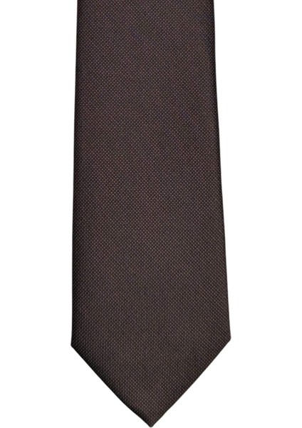 Nokta Desenli 7 Cm Genişliğinde Ince Kahverengi Kravat fiyatları