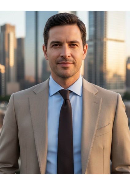 Nokta Desenli 7 Cm Genişliğinde Ince Kahverengi Kravat modelleri