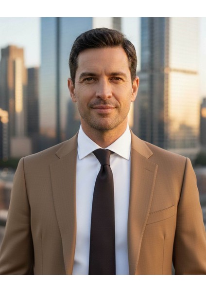 Nokta Desenli 7 Cm Genişliğinde Ince Kahverengi Kravat indirimleri