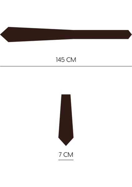 Nokta Desenli 7 Cm Genişliğinde Ince Kahverengi Kravat