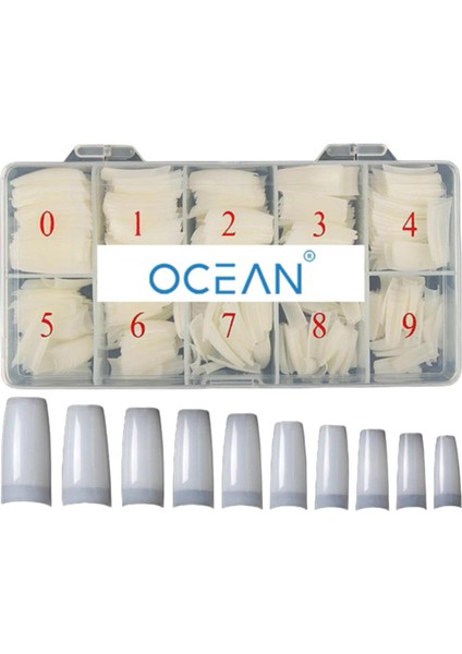 Yarım Ay Tips Protez Tırnak Kemik, Kolay Uygulanabilir, Özel Kutulu 500'LÜ Tips