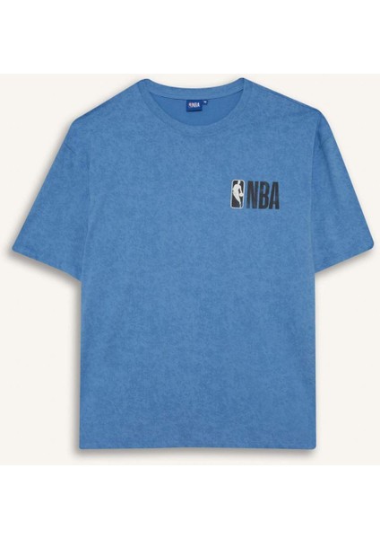 %100 Pamuk NBA Wordmark Oversize Geniş Kalıp Bisiklet Yaka Kısa Kollu Tişört E8750AX25AU indirimleri