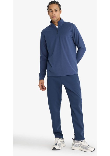 Fit Standart Fit Dik Yaka Yarım Fermuarlı Polar Sporcu Sweatshirt F2302AX25WN fiyatları