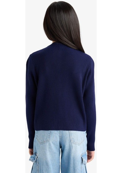 Kız Çocuk Bisiklet Yaka Düğmeli Triko Hırka indirimleri