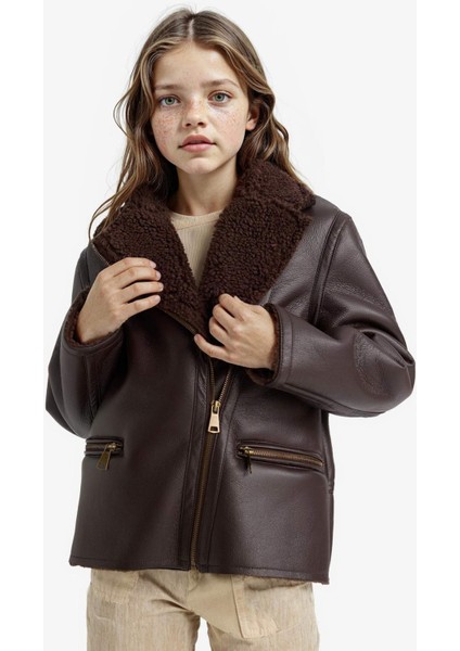 Kız Çocuk Pelüş Astar Fermuarlı Cepli Mont E7964A825AU