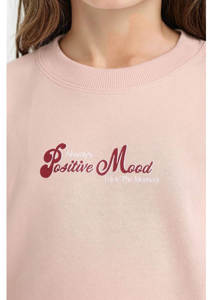 Kız Çocuk Relax Fit Bisiklet Yaka Baskılı Sweatshirt E8817A825AU modelleri