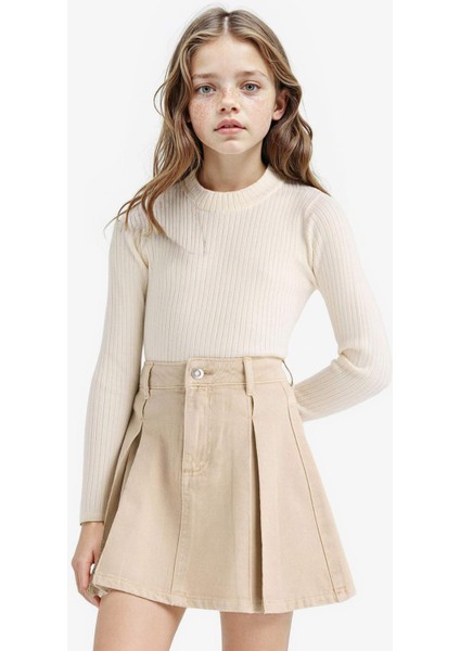 Kız Çocuk Pileli Gabardin Etek E9322A825AU fırsatları