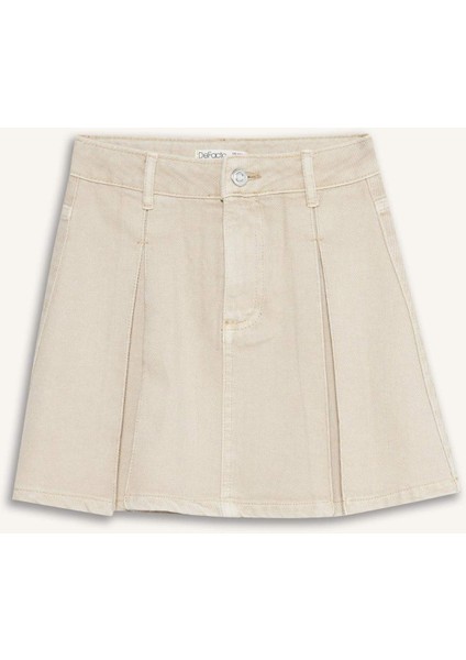 Kız Çocuk Pileli Gabardin Etek E9322A825AU