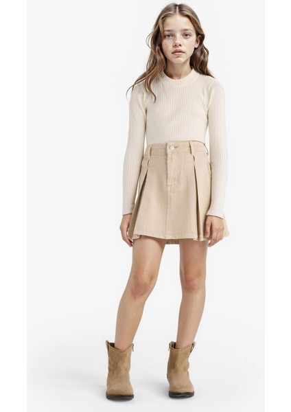 Kız Çocuk Fitted Bisiklet Yaka Triko Kazak E9849A825AU fiyatları