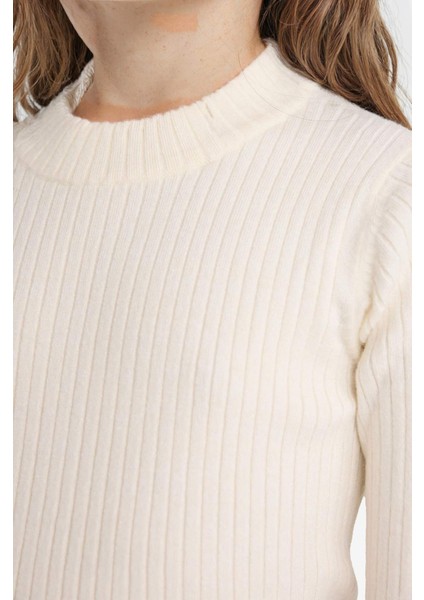 Kız Çocuk Fitted Bisiklet Yaka Triko Kazak E9849A825AU fırsatları