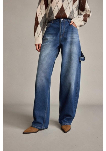 Baggy Fit Jean Pantolon G0465AX25SM fırsatları