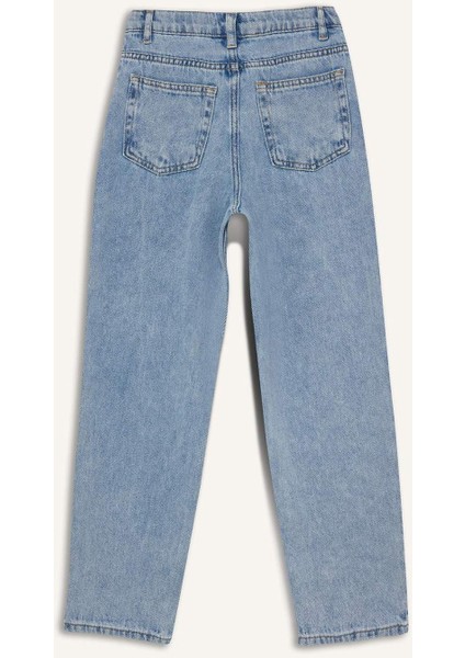 Erkek Çocuk Loose Fit Yırtık Detaylı Düz Paça Jean Pantolon G3069A825WN