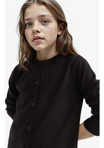 Kız Çocuk Bisiklet Yaka Düğmeli Triko Hırka fırsatları